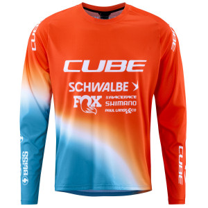 Cycling jersey Cube MTB X Factory Racing L/S black'n'white