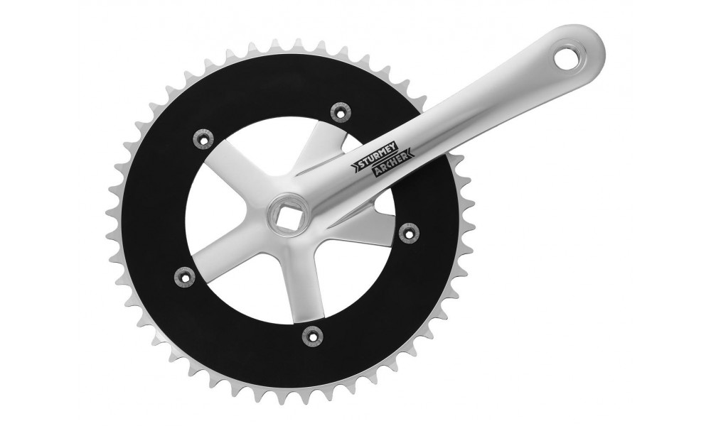 Front crankset Sturmey-Archer 170mm 1-speed silver 