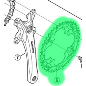 Передняя звезда Shimano ACERA FC-M361 104mm 7/8-speed 48T black
