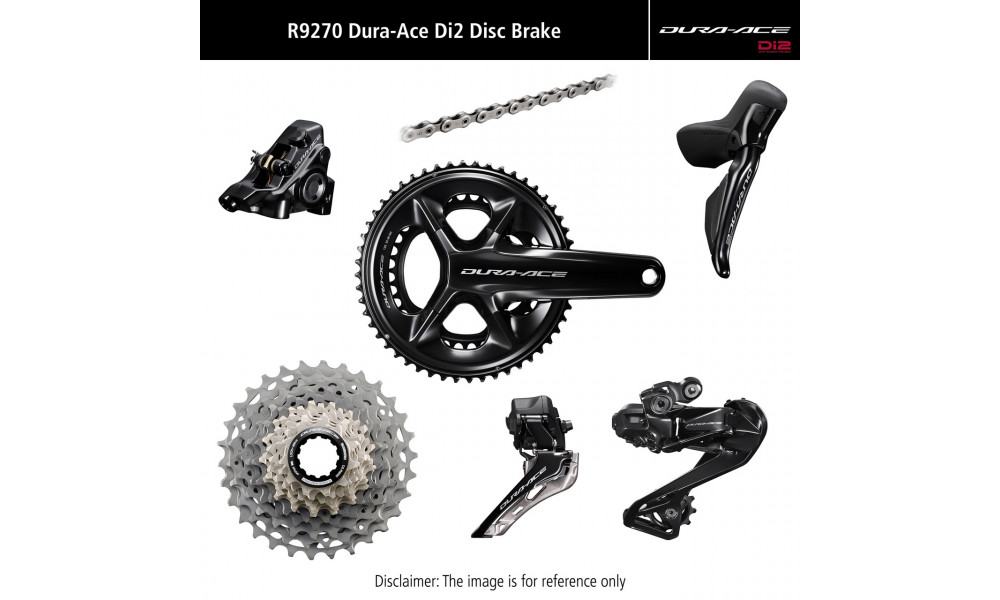 Комплект деталей групповой трансмиссии Shimano DURA-ACE Di2 R9270 Disc brakes 170mm 52x36T 