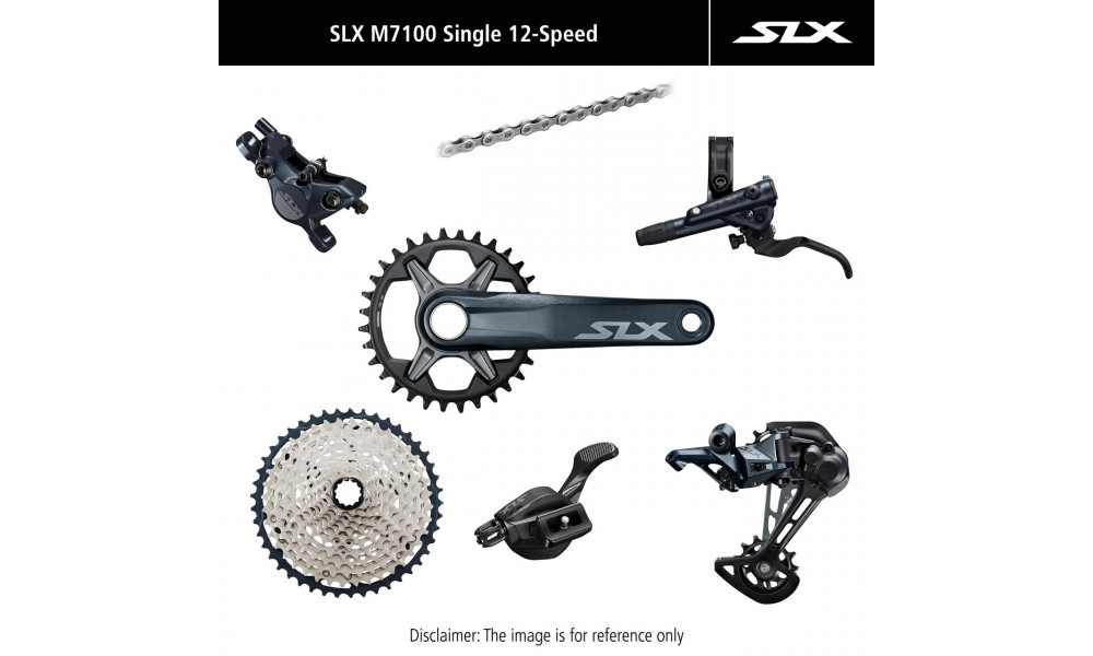 Комплект деталей групповой трансмиссии Shimano SLX M7100 2-Piston 175mm 32T I-Spec EV 