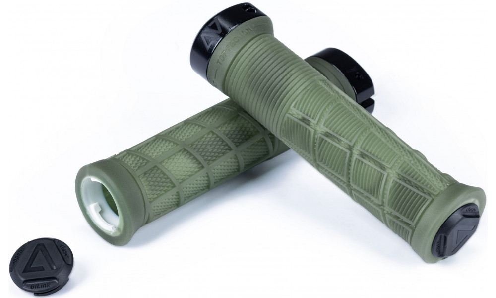 Ручки руля ACID Disrupt 138mm Lock-on translucent olive - 1