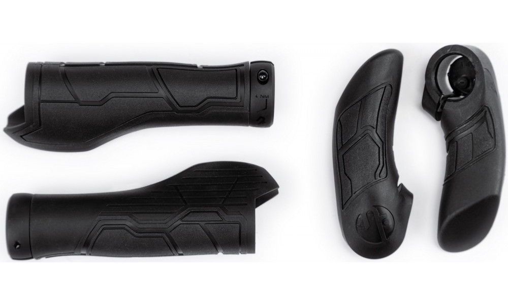 Ручки руля Natural Fit All Terrain Lock-on with bar ends black - 1