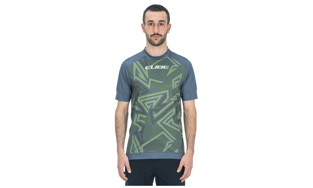 Веломайка Cube ATX Round Neck TM S/S olive'n'grey - 2