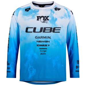 Cycling jersey Cube MTB Rookie X Actionteam L/S black'n'blue