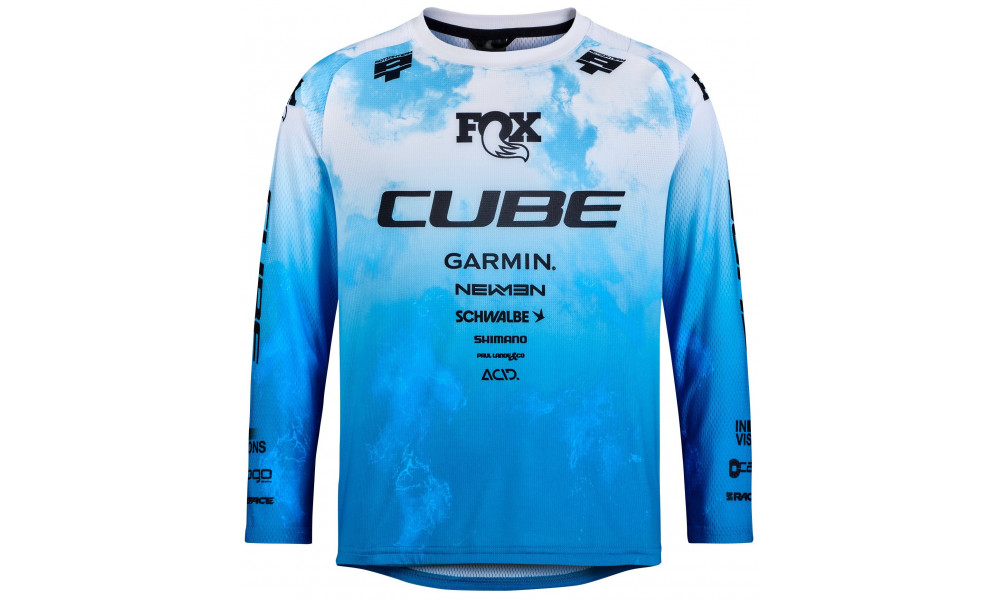 Cycling jersey Cube MTB Rookie X Actionteam L/S black'n'blue - 1
