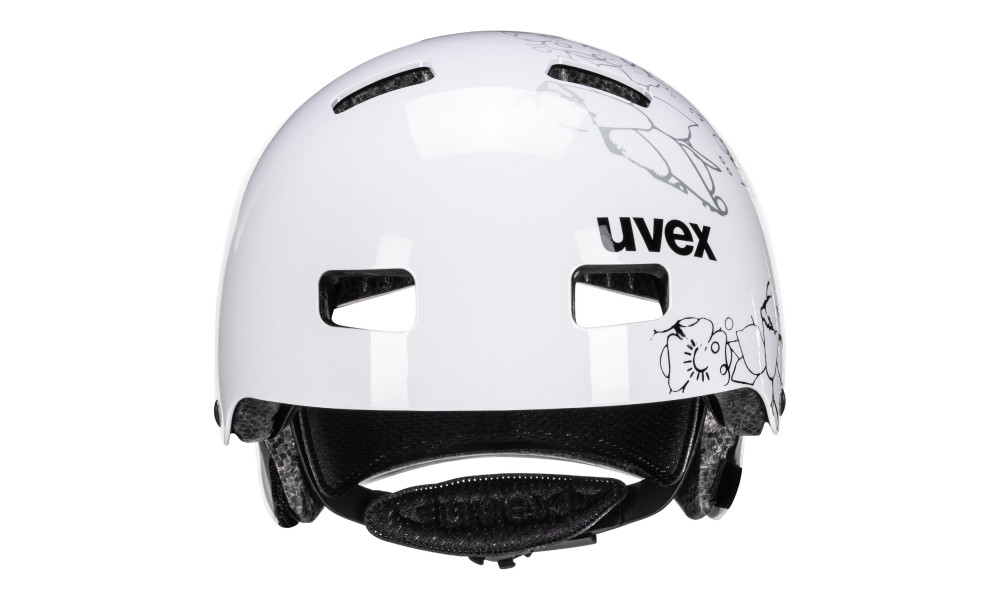 Helmet Uvex Kid 3 white flower black - 3