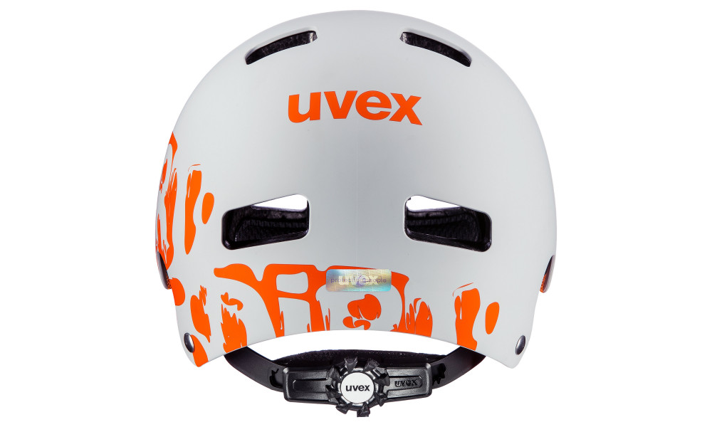 Шлем Uvex Kid 3 dirtbike light gray-orange - 2