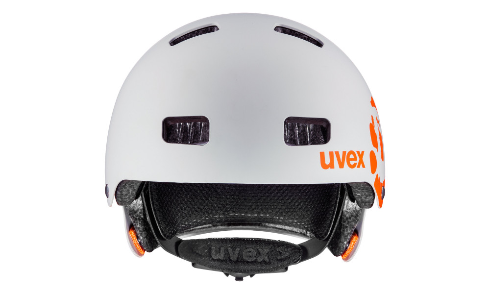 Шлем Uvex Kid 3 dirtbike light gray-orange - 3