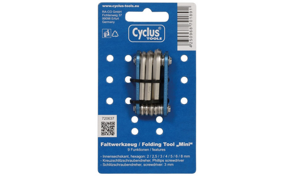 Tool Cyclus Tools Mini 9in1 Multitool foldable (720637) - 3