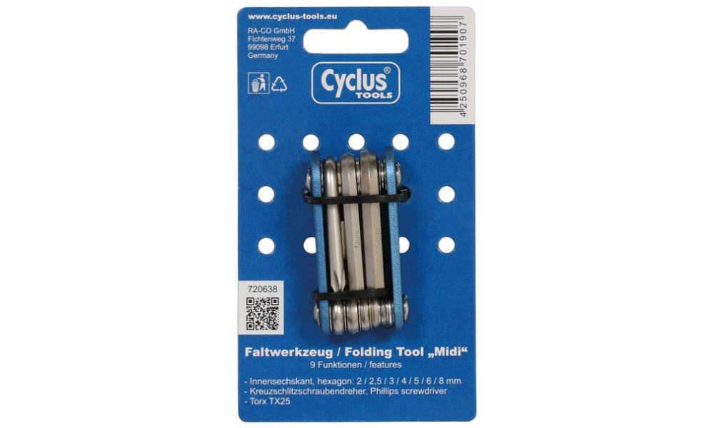 Инструмент Cyclus Tools Midi 9in1 Multitool foldable (720638) - 3