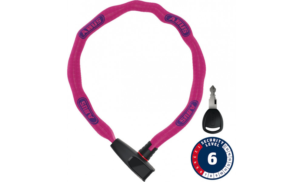 Lock Abus 6806K/85 NEON pink (square chain) 
