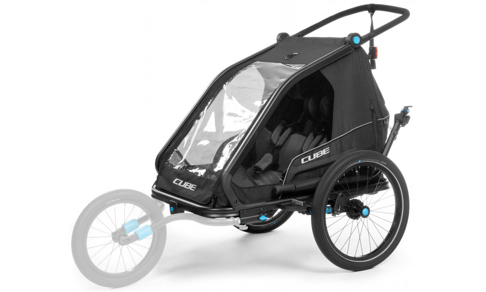 Kids trailer Cube Double CMPT black - 2