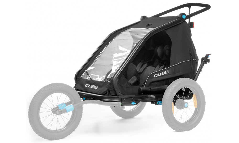 Kids trailer Cube Double CMPT black - 3