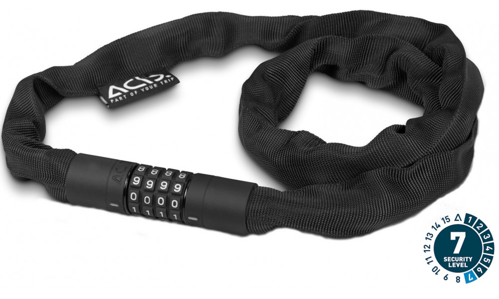 Замок ACID chain combination Corvid C120 6x1200mm black - 1