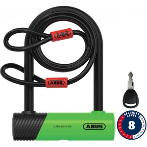 Lock Abus Ultra Mini 410K/150HB140 green SH + Cobra 10/120