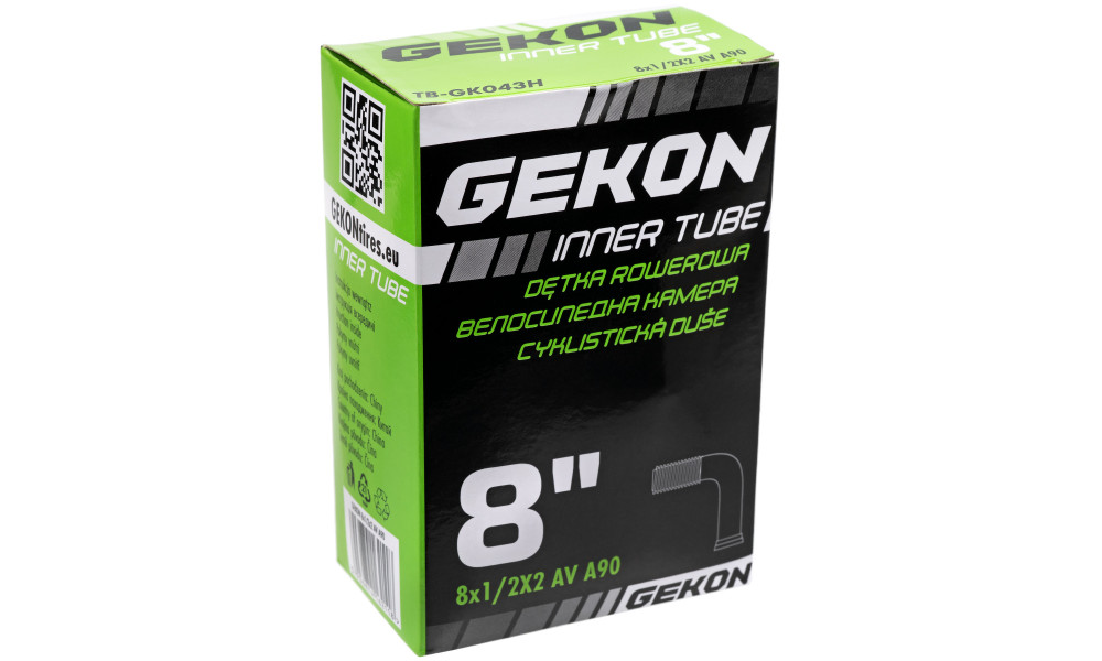 Tube Gekon 8" 1/2 x 2 AV 90o valve (e-scooter) 