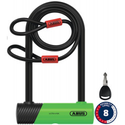 Lock Abus Ultra Mini 410K/150HB180 green SH + Cobra 10/120