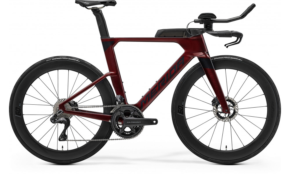 Велосипед Merida Time Warp TRI Limited 2026 burgundy red(black) 