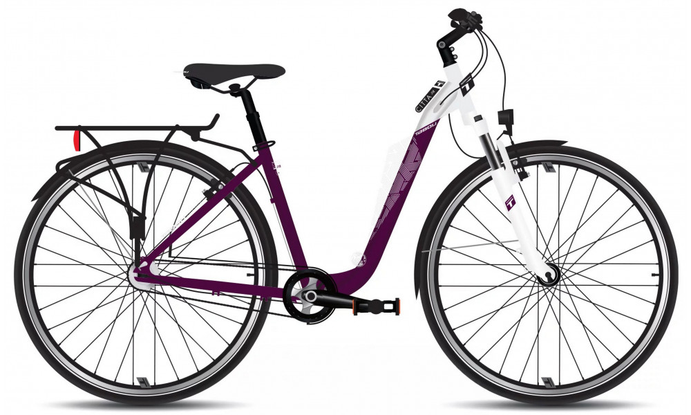 Bicycle Tabou Citta 2 JR burgundy-white 