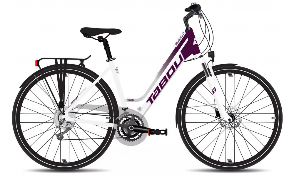 Bicycle Tabou Kinetic 3 W white-burgundy 