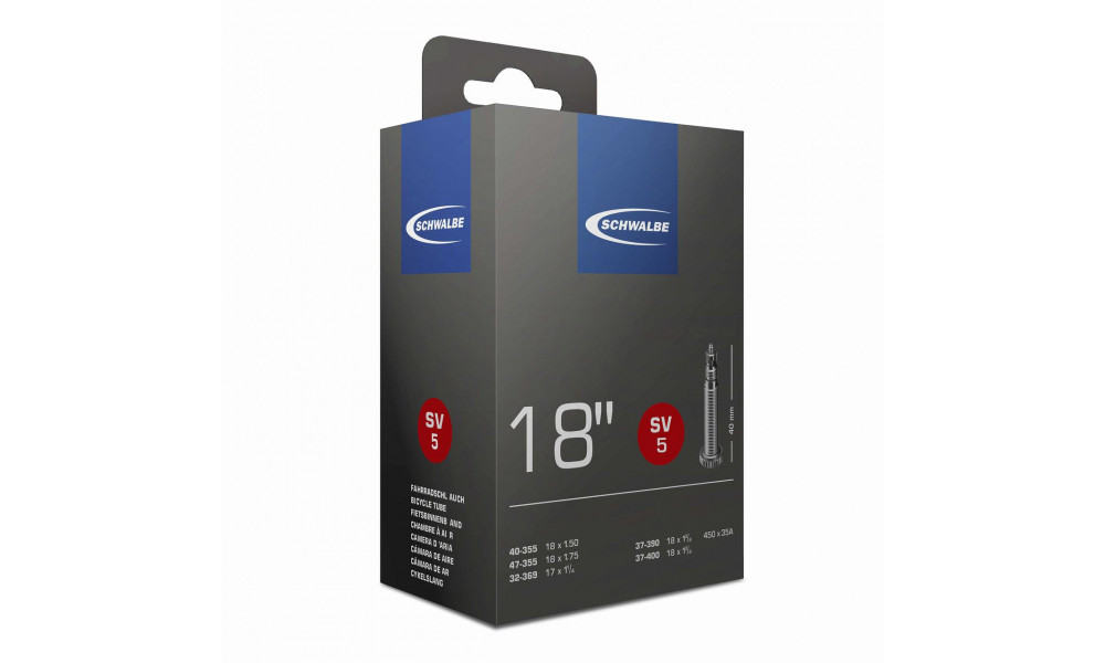 Tube 18" Schwalbe SV5 (40/47-355) - 1