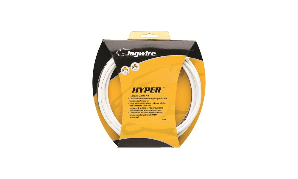 Комплект тормозных тросов с панцирем Jagwire Universal Sport Road & MTB white - 1