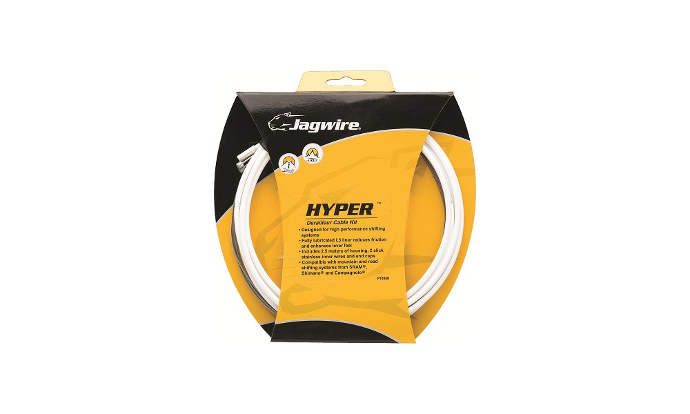 Комплект тросов переключателя с панцирем Jagwire Universal Sport Road & MTB white - 1