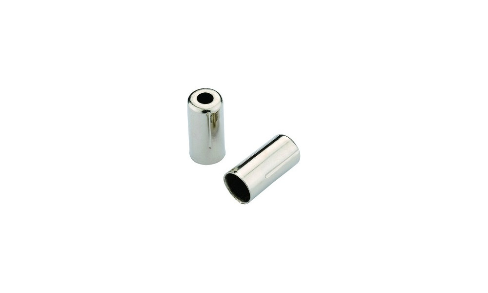 Open end caps Jagwire 5.0mm brake coiled steel housing, crimp to secure brass chrome plated (200pcs.) - 1