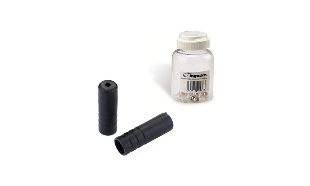 Open end caps Jagwire 4.0mm derailleur non-lubricated derailleur housing plastic black (100pcs.) - 1