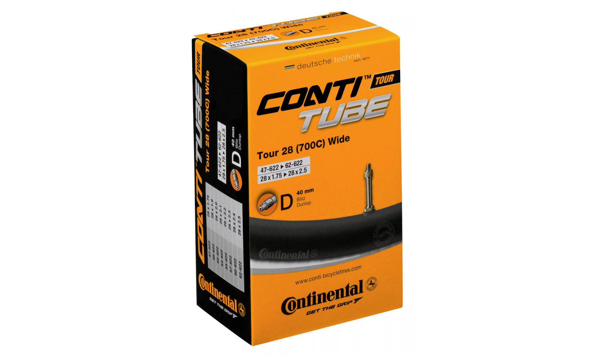 Tube 28" Continental Tour wide D40 (47/62-622) - 1