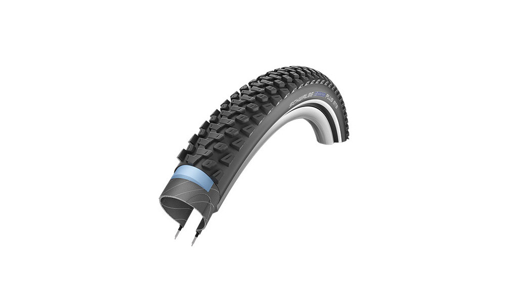 Шина 27.5" Schwalbe Marathon Plus MTB HS 468, Perf Wired 54-584 / 27.5x2.10 Black-Reflex - 1