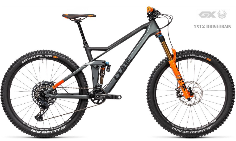 Bicycle Cube Stereo 140 HPC TM 27.5 flashgrey'n'orange 2021 