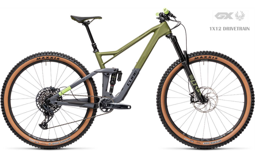 Bicycle Cube Stereo 150 C:62 Race 29 olive'n'grey 2021 