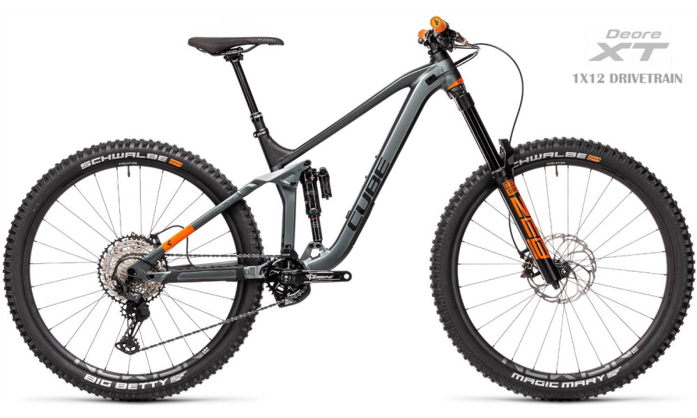 Bicycle Cube Stereo 170 TM 29 flashgrey'n'orange 2021 
