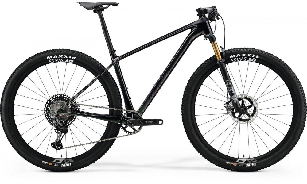 Bicycle Merida BIG.NINE 9000 2021 matt black-glossy candy green - 1
