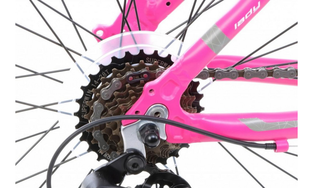 Bicycle Romet Jolene 6.0 26" 2021 pink-grey - 11