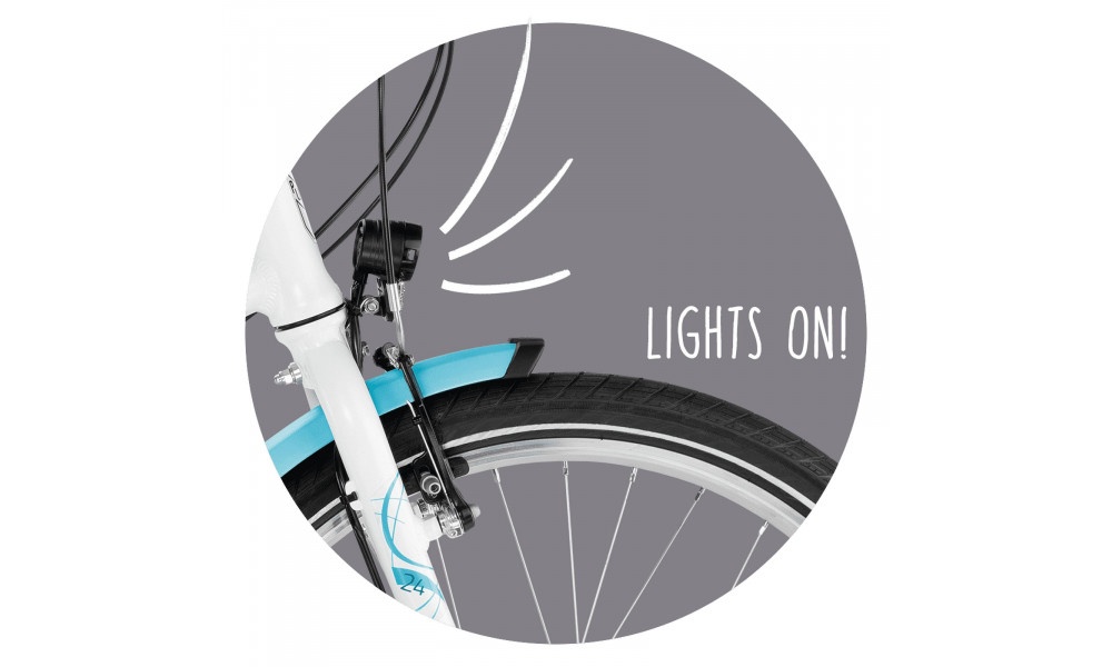 Bicycle PUKY Skyride 24-8 Alu Light white - 6