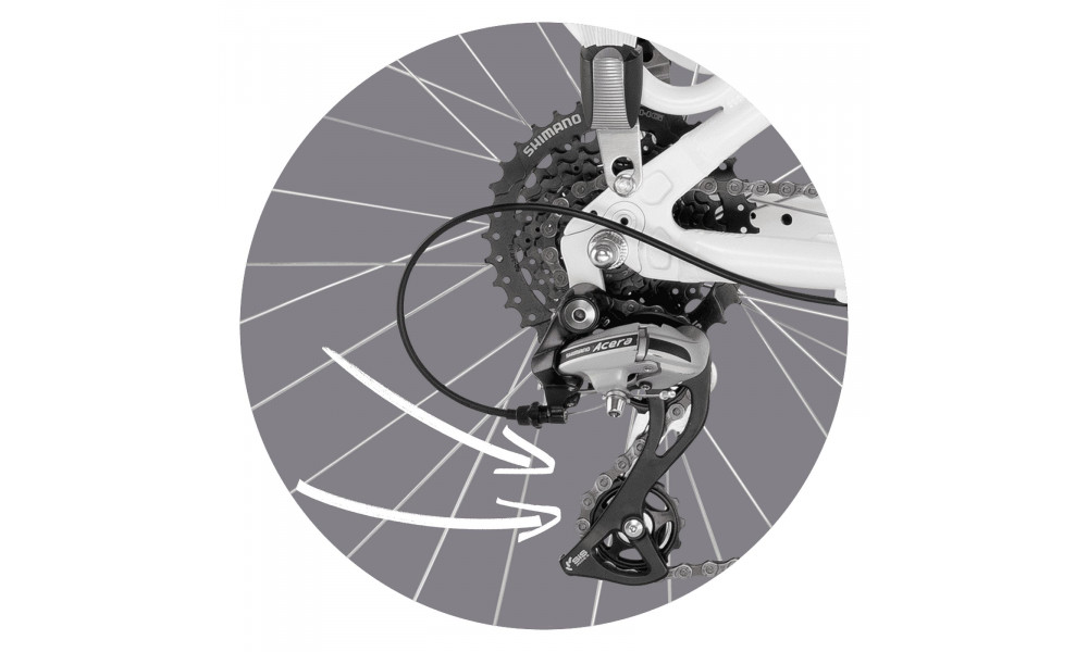Bicycle PUKY Skyride 24-8 Alu Light white - 7