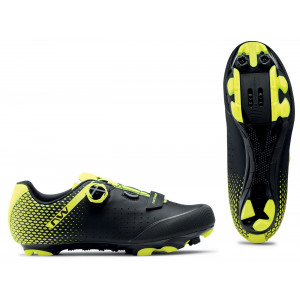 Велосипедная обувь Northwave Origin Plus 2 MTB XC black-yellow fluo