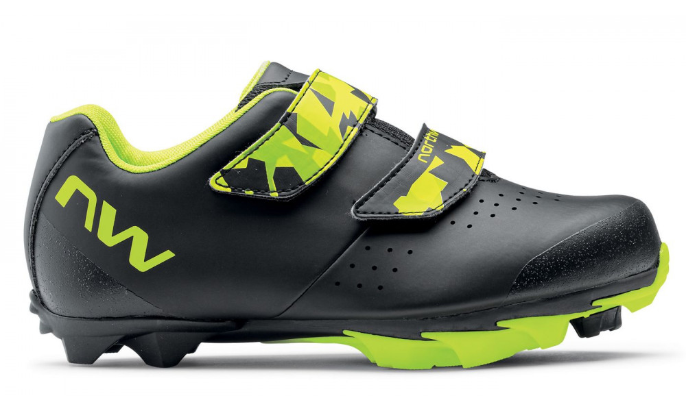 Cycling shoes Northwave Origin Junior MTB XC black-yellow fluo - 1