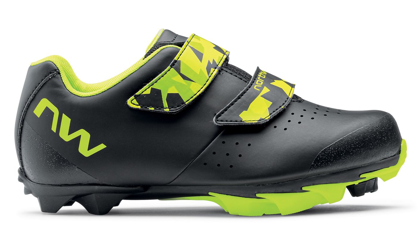 Cycling shoes Northwave Origin Junior MTB XC black-yellow fluo - Bikko.bike