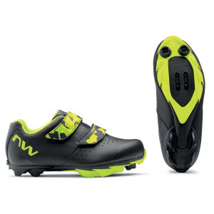 Cycling shoes Northwave Origin Junior MTB XC black-yellow fluo