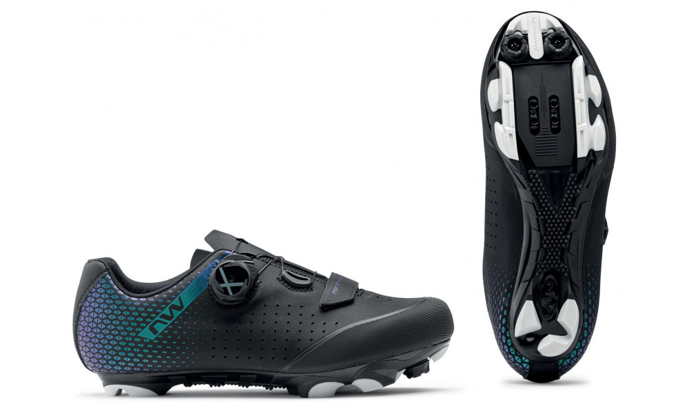 Cycling shoes Northwave Origin Plus 2 WMN MTB XC black-iridescent - 4