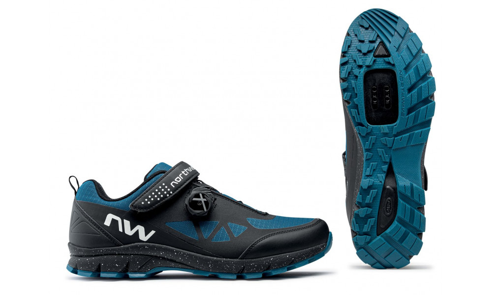 Cycling shoes Northwave Corsair MTB AM black-blue coral - 4