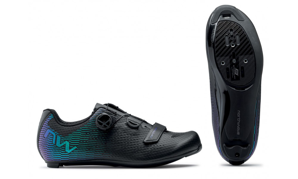 Cycling shoes Northwave Storm Carbon 2 Road black-iridescent - 4