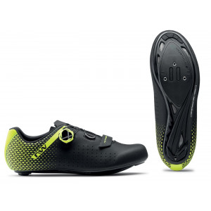 Cycling shoes Northwave Core Plus 2 Road black-yellow fluo