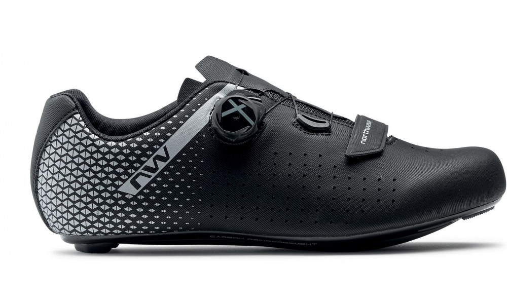 Cycling shoes Northwave Core Plus 2 Road black-silver - 1