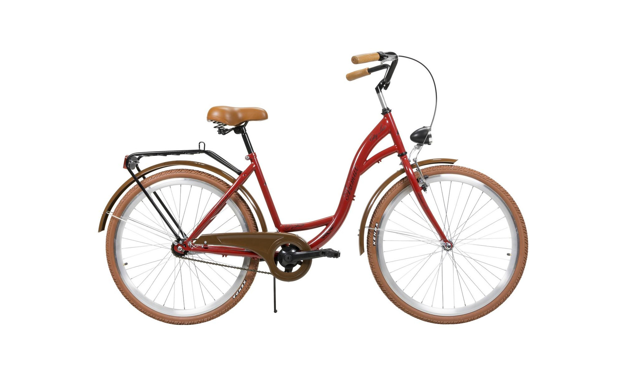 Велосипед AZIMUT City Lux 26" 2025 bordo-brown - 2