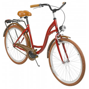 Велосипед AZIMUT City Lux 26" 2025 bordo-brown